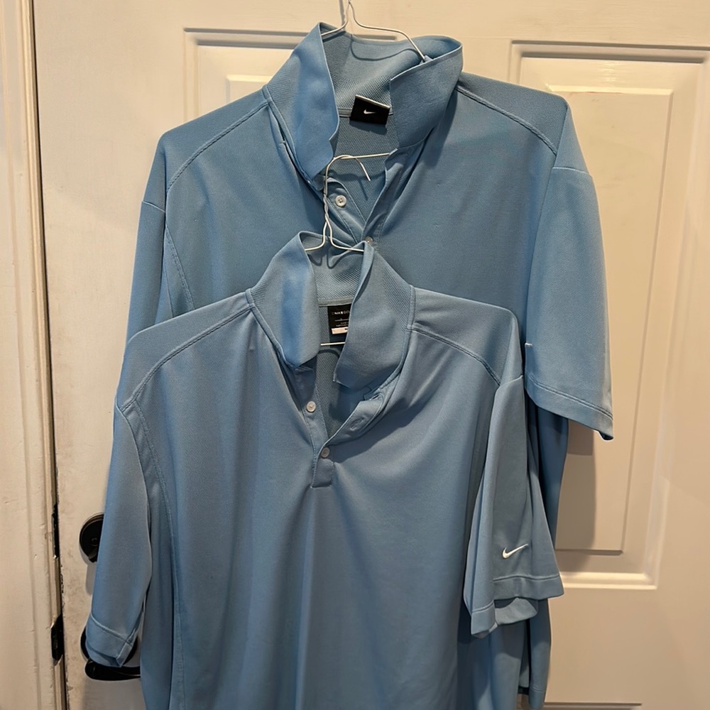Lot of 2, men’s Nike Lg DryFit golf shirts